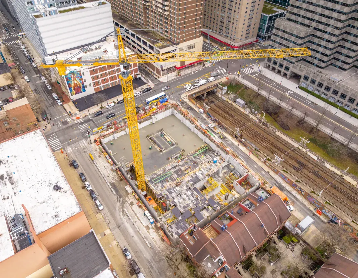 2000 Arch - Construction Site in Aerial View