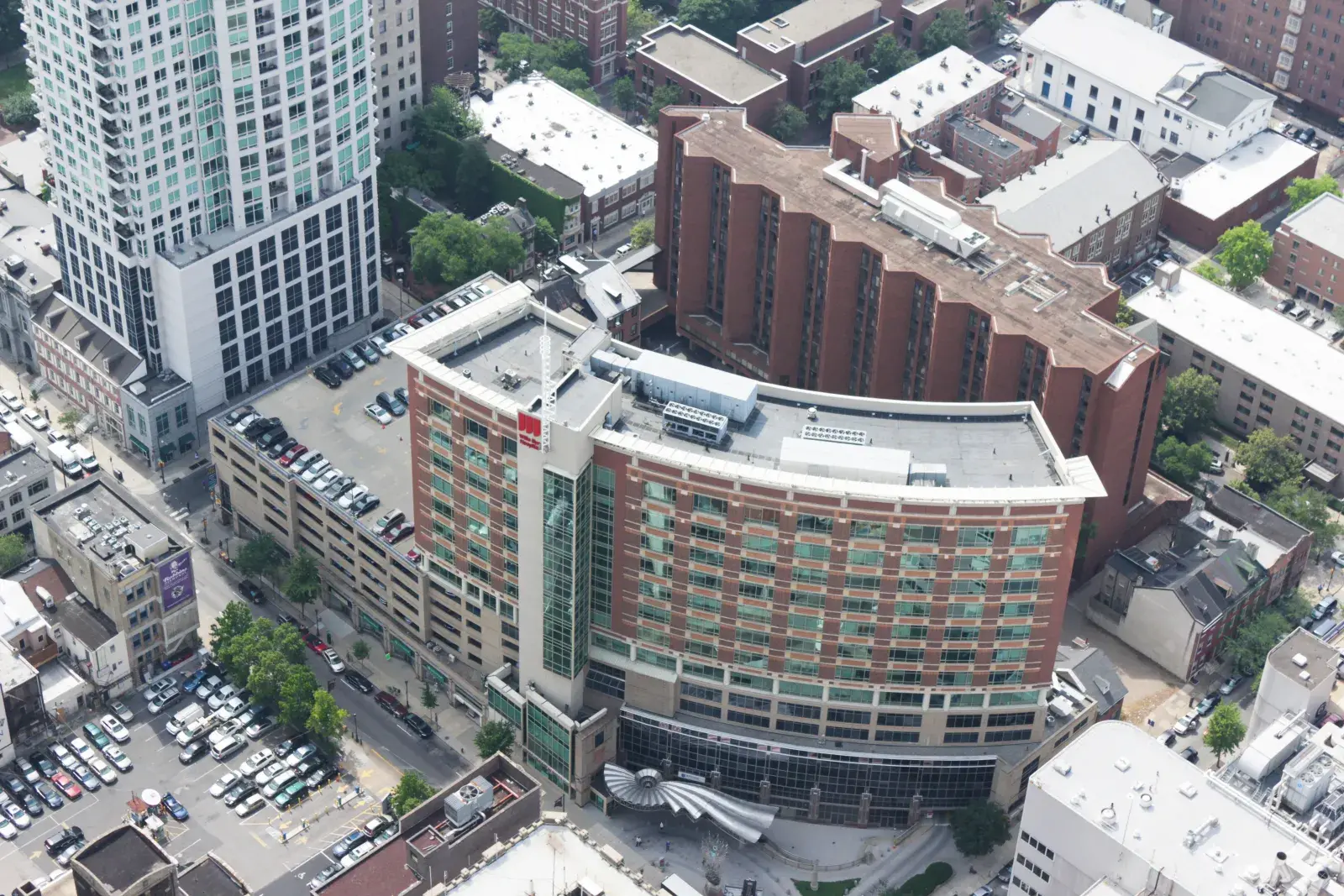 800 Walnut Street in Aerial View
