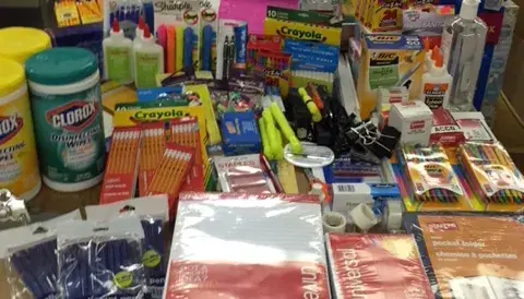 School Supply Donations to Laura Waring Elementary School 